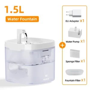 Inteligentna fontanna dla kota i psa z filtrami, ROJECO Biały