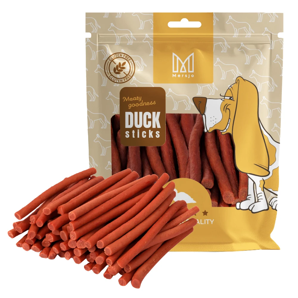 Kabanosy z kaczki dla psa Mersjo 500g premium bezzbożowe