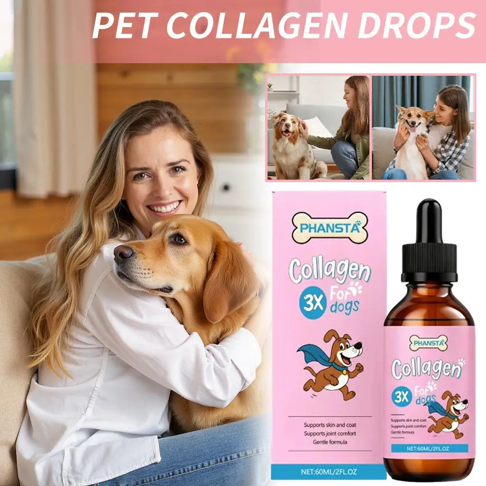 Kolagenowe krople dla psa i kota - suplement na sierść i skórę 60 ml