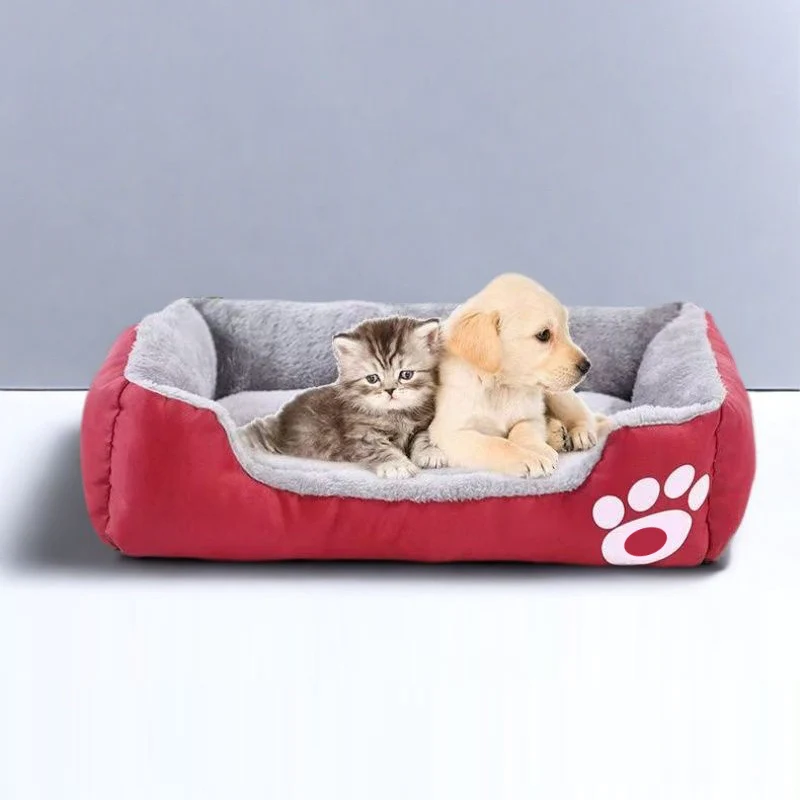 Kolorowe legowisko kennel dla psa — miękki materac z oddychającym wypełnieniem Biały