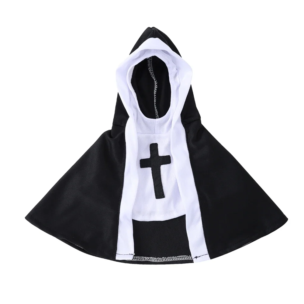 Kostium na Halloween dla kota i małego psa zakonnica Biały