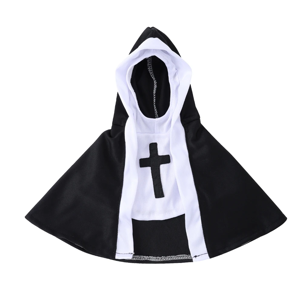 Kostium na Halloween dla psa i kota zakonnica Biały