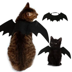 Kostium Halloween ze skrzydłami nietoperza dla kota i psa 