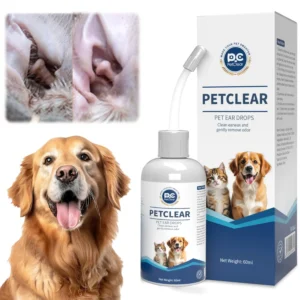 Krople do uszu dla psa i kota PetClear 60 ml 