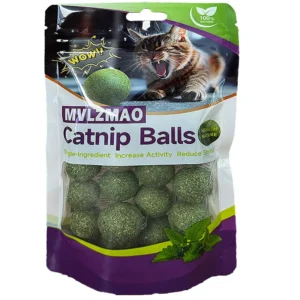 Kula z kocimiętką dla kota – jadalna kulka z naturalną catnip Czarny