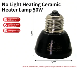 Lampa ceramiczna grzewcza 220V do terrarium dla gadów i węży Czerwony