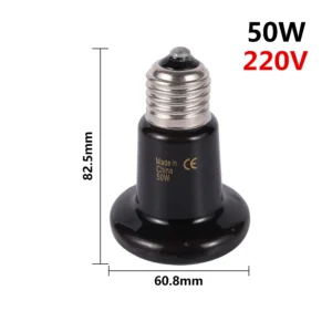 Lampa grzewcza dla gadów i płazów 25-100W żółw wąż jaszczurka Czerwony