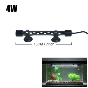 Lampa LED do akwarium 18–58 cm — wodoodporna, oświetlenie roślin 90–260V Biały