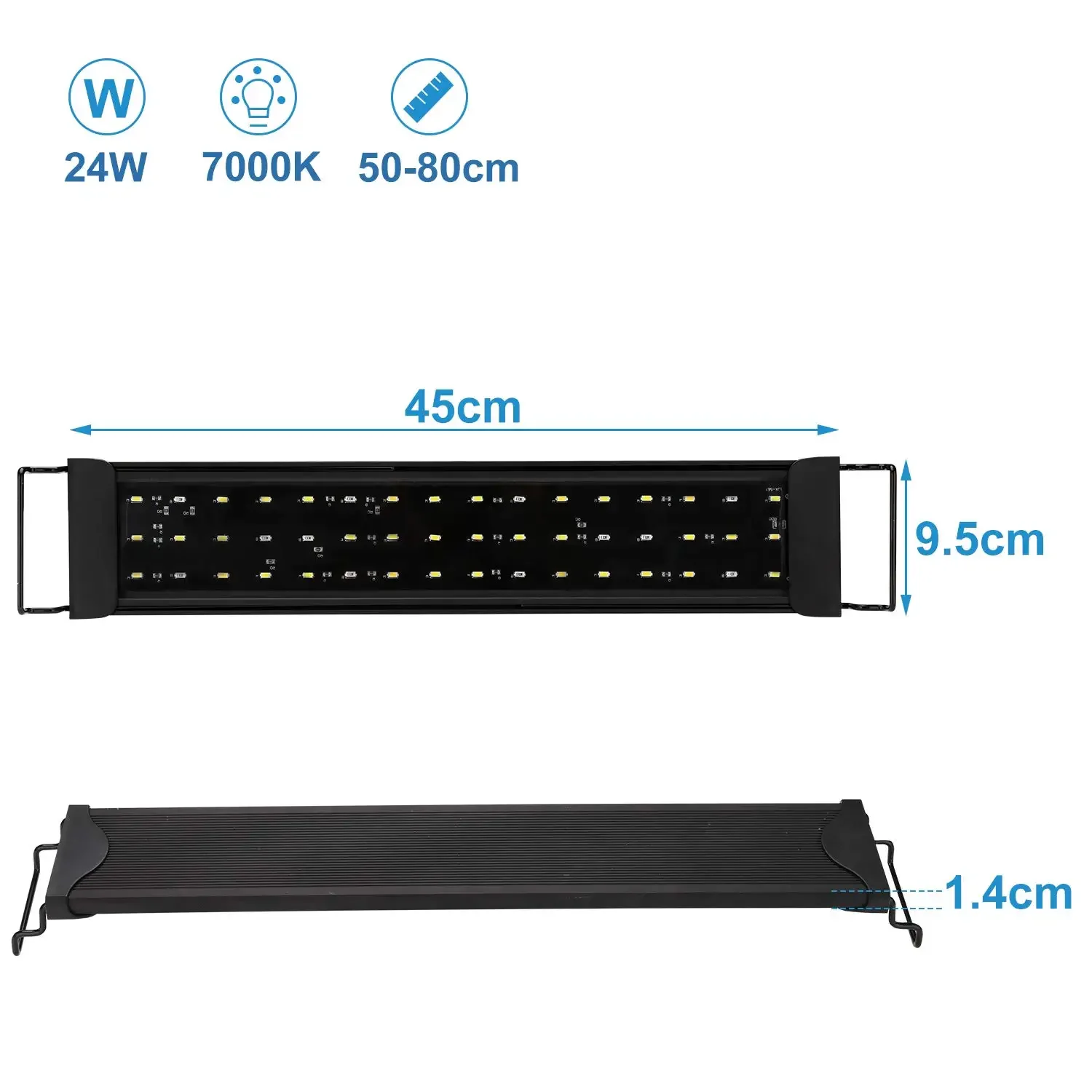 Lampa LED do akwarium niebiesko-biała 25/45 cm Cpl 60