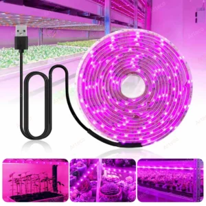 Lampa LED do uprawy roślin w terrarium USB 5V – pełne widmo Jasnozielony