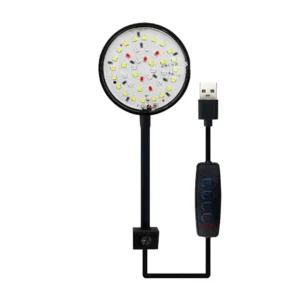 Lampka LED do akwarium na klipsie 360° zasilana przez USB Zielony