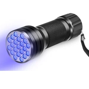 Latarka UV do wykrywania plam moczu psa i kota 21 LED 395 nm Niebieski