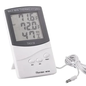 LCD Termometr Higrometr Max Min z Sondą do Terrarium i Zewnątrz 