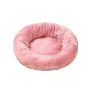 Okrągłe pluszowe legowisko donut dla psa i kota Różowy