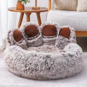 Legowisko sofa z kształtem łapy niedźwiedzia dla psa i kota Granatowy
