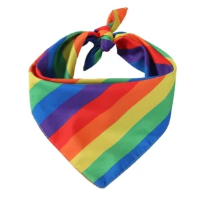 Letnia teczowa bandana dla psa i kota - wielofunkcyjny sliniaczek Czarny