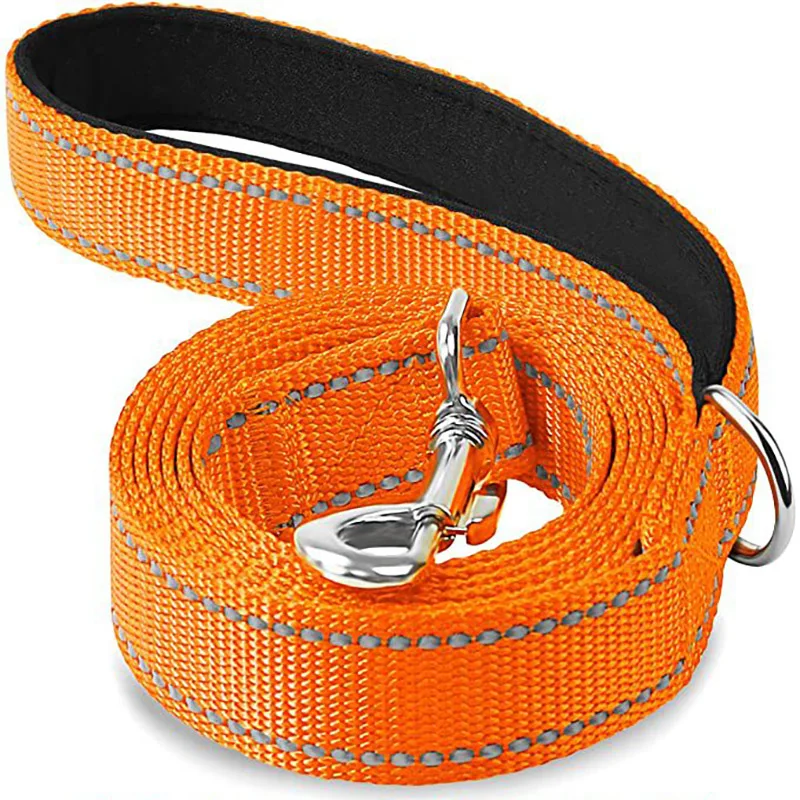 Linka treningowa dla psa z odblaskami – 1,2 / 1,5 / 1,8 m Oranje