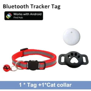 Lokalizator Bluetooth dla kota i psa kompatybilny z Google Find My Zielony