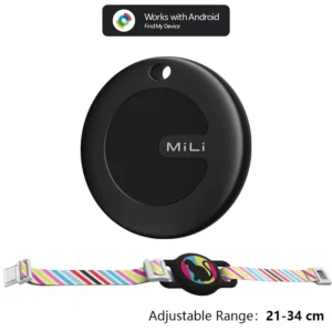 Lokalizator GPS Bluetooth MiLi Tag dla kota i psa – wodoodporna obroża tracker Różowy
