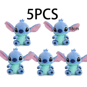 Lot de 1 à 10 peluches Stitch de 20 cm, modèles de dessins animés, jou Niebieski