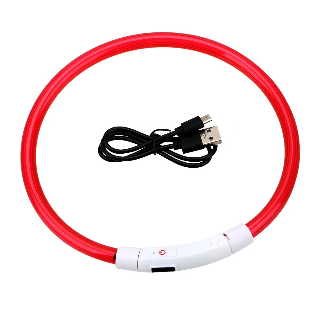 Luminous obroża LED USB dla psa nocna z akumulatorem Czarny