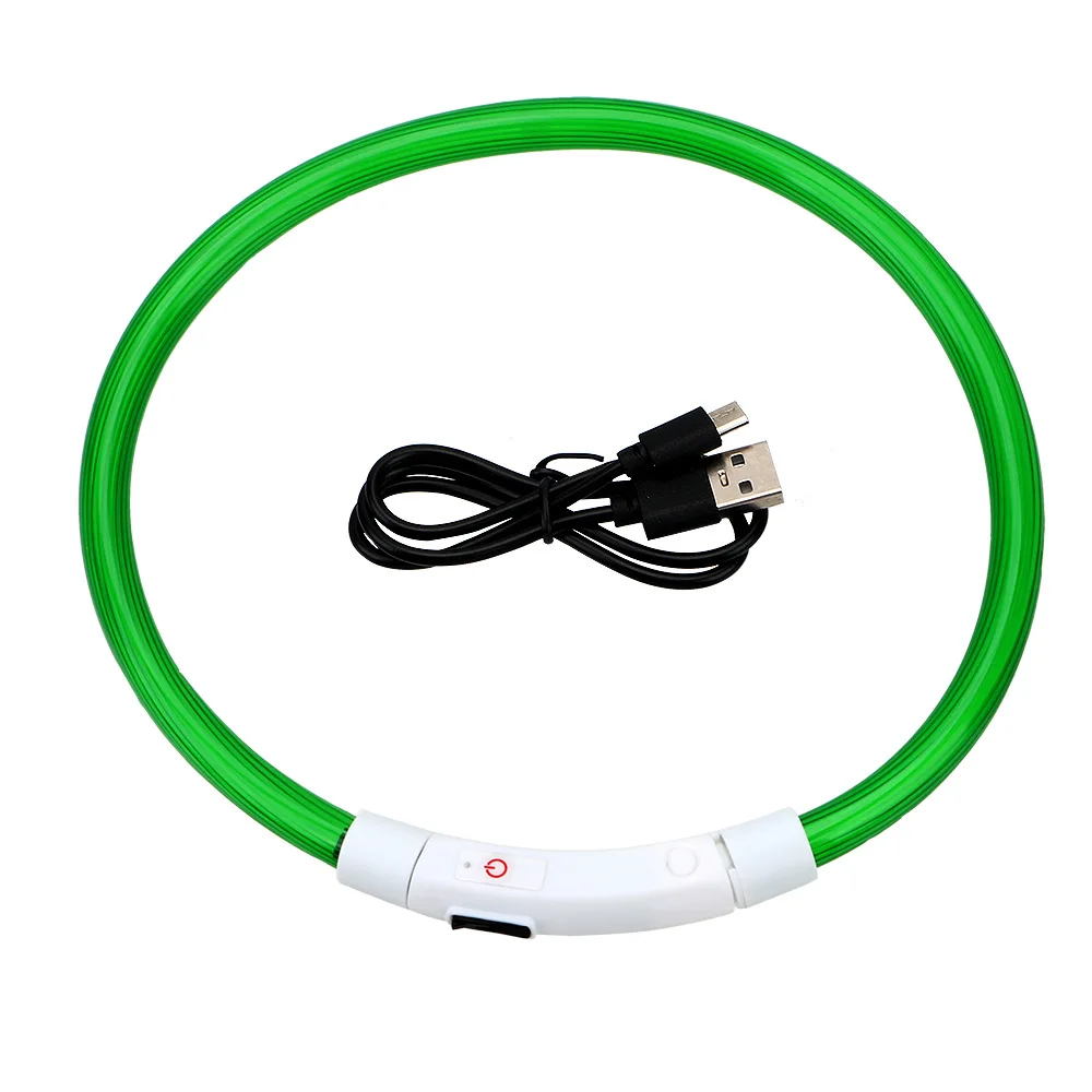 Luminous obroża LED USB dla psa nocna z akumulatorem Czerwony
