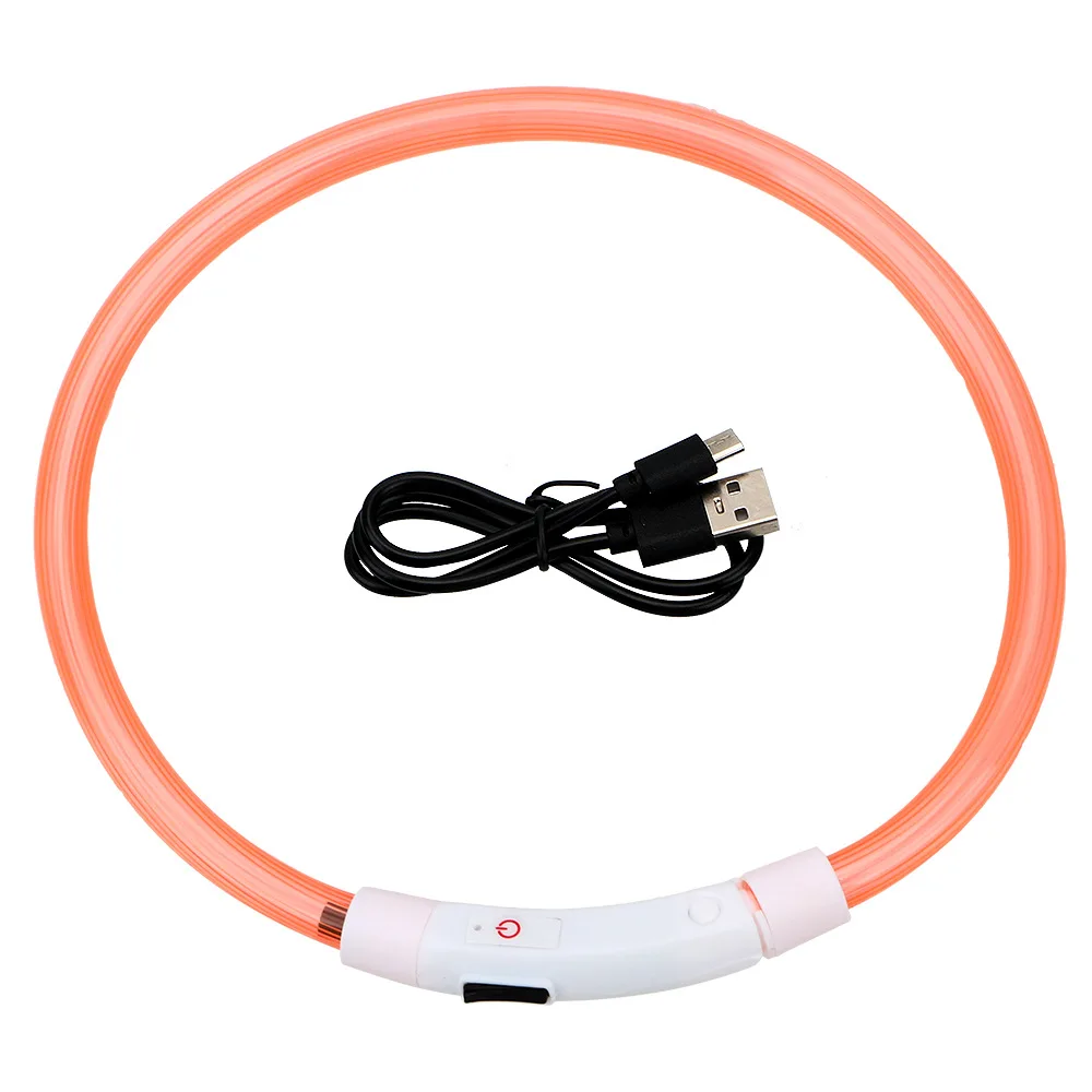Luminous obroża LED USB dla psa nocna z akumulatorem Fioletowy