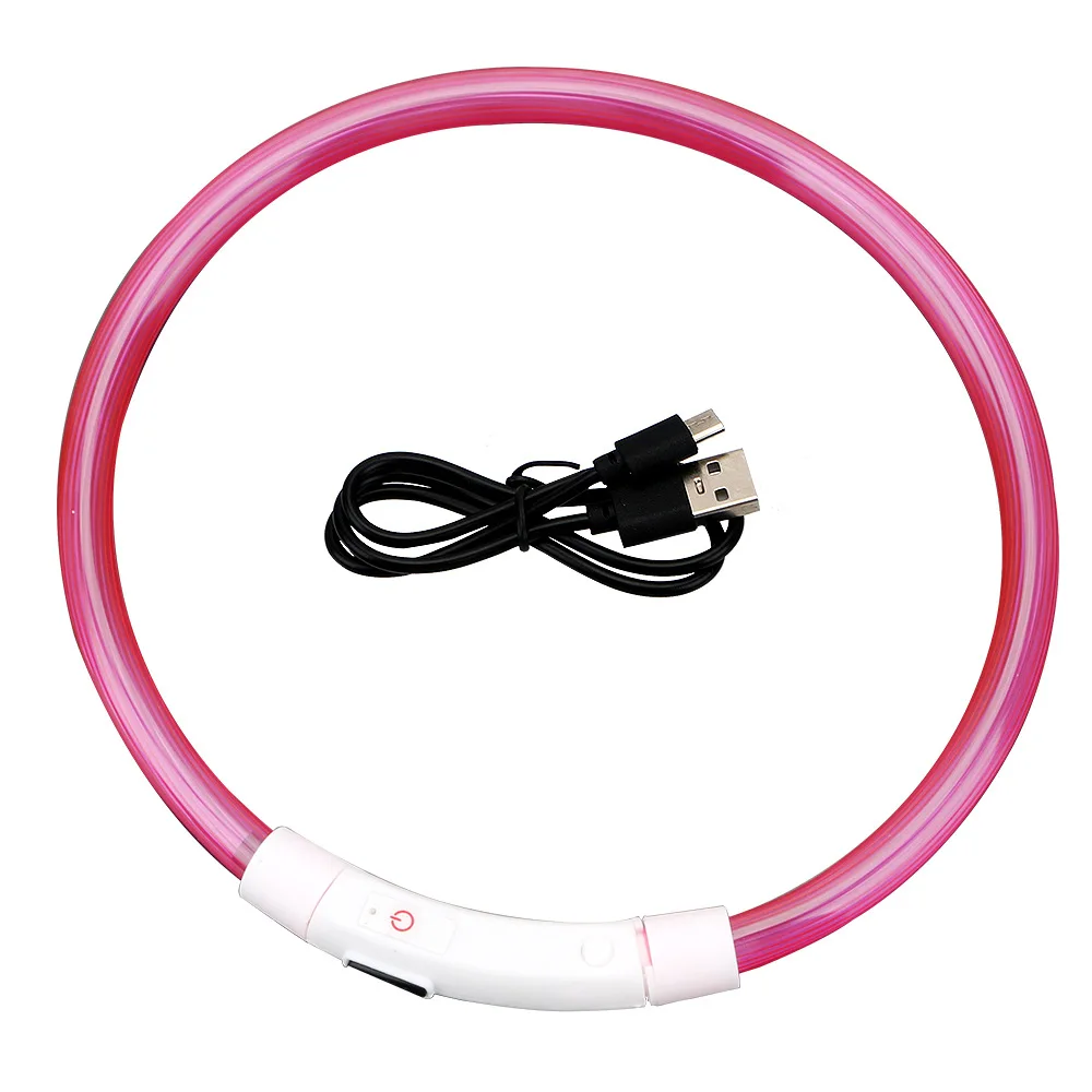 Luminous obroża LED USB dla psa nocna z akumulatorem żółty