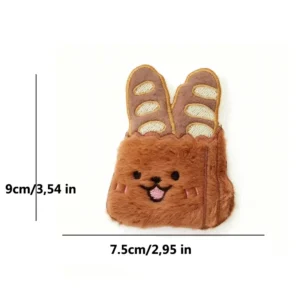 Mała pluszowa zabawka dla psa z piszczałką — jedzenie kawaii Szary