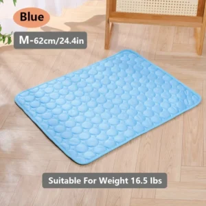 Mata chlodzaca dla psa i kota XL - chlonny material na lato Niebieski