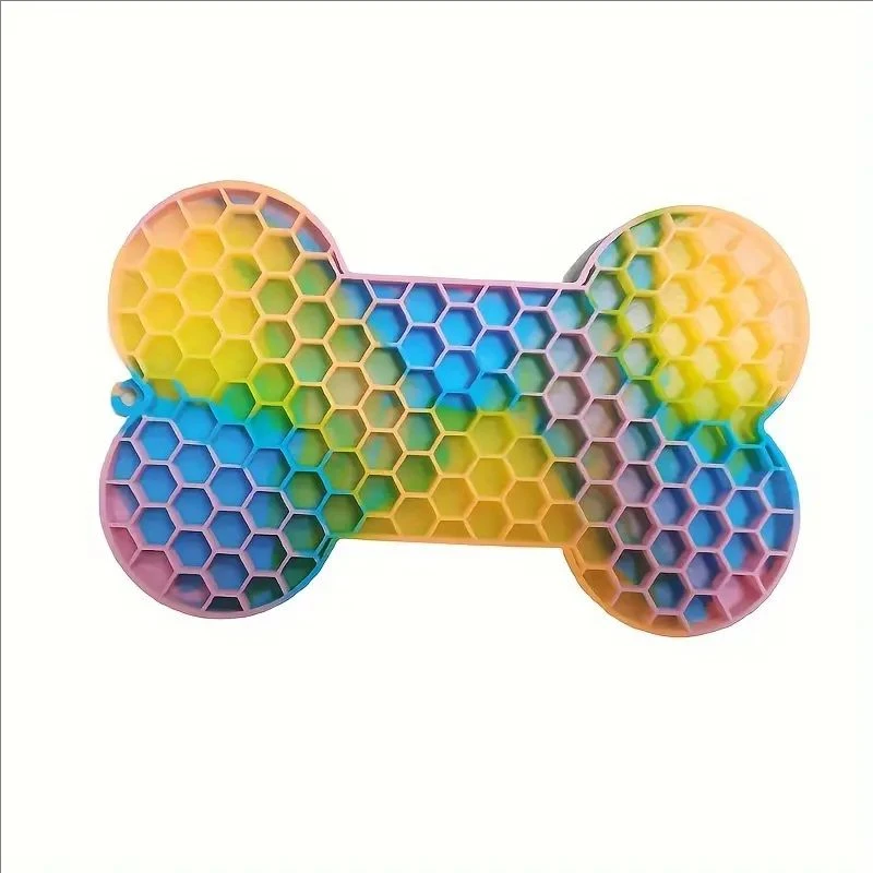 Mata do lizania dla psa i kota w kształcie kości Colorful