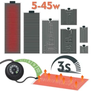 Mata grzewcza do terrarium 5–45W z 10-stopniowym regulatorem 