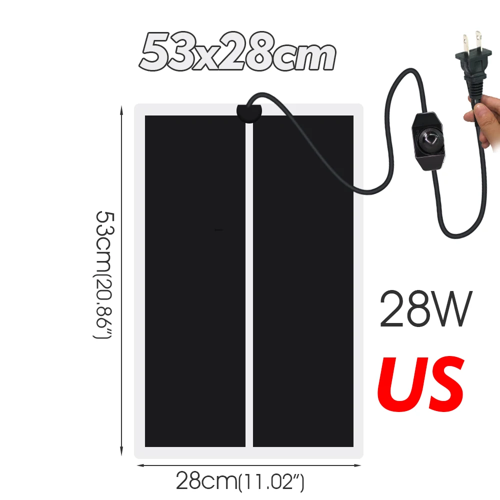 Mata grzewcza do terrarium z regulatorem 5W–45W wtyczka EU Armijna zieleń