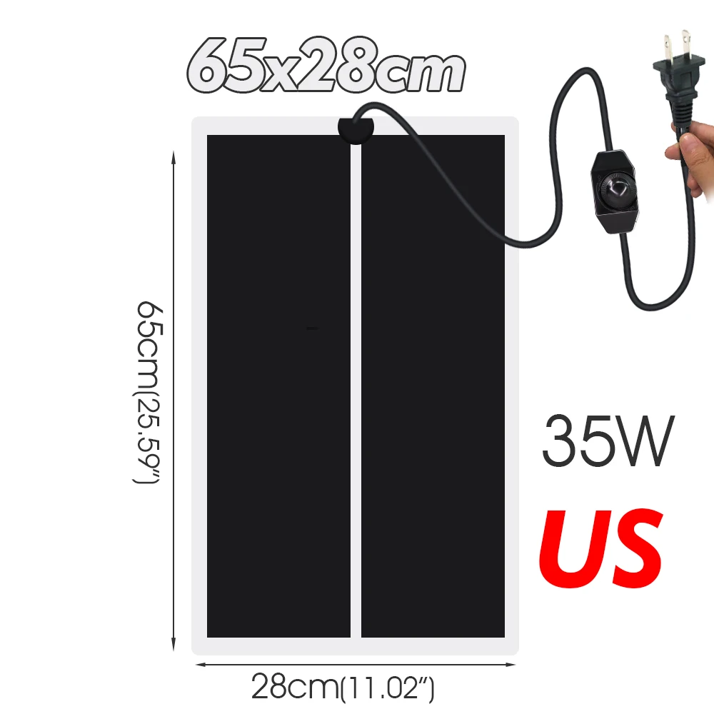 Mata grzewcza do terrarium z regulatorem 5W–45W wtyczka EU Wielo