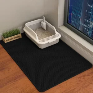 Mata pod kuwetę dwuwarstwowa wodoodporna 90x60 cm — antypoślizgowa Czarny