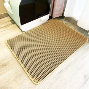 Mata pod kuwetę kota 45x60 cm dwuwarstwowa — pułapka na żwirek duża Kolor różowy