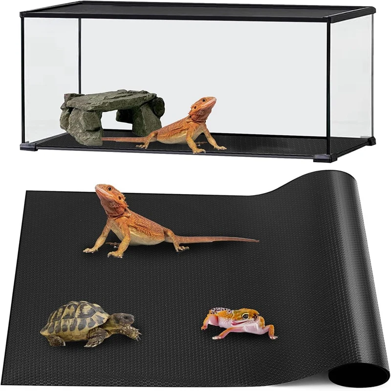 Mata do Terrarium dla Gekonów, Węży i Żółwi Czarny