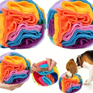 Mata węchowa Snuffle Ball dla psa, kula na przysmaki Żółty