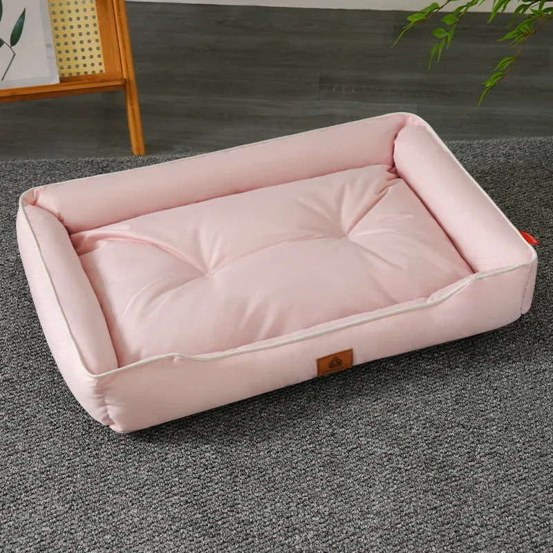 Miękka sofa-legowisko dla psa i kota z motywem łap Jasnożółty