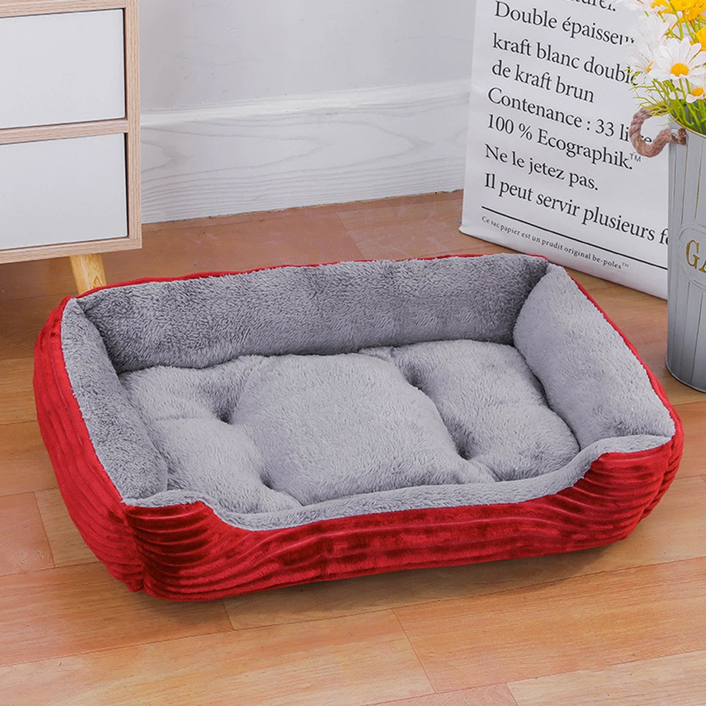 Miękka sofa legowisko dla psa i kota z możliwością prania Oliwkowa czerń