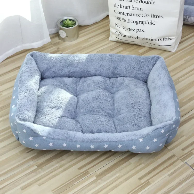 Miękka sofa śpiwór dla kota i małego psa — legowisko z poduszką Zielony jabłko
