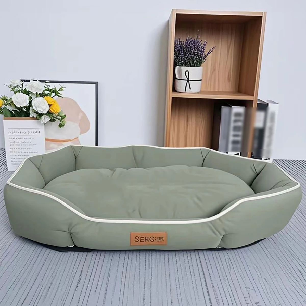 Miękkie legowisko dla psa i kota na cały rok Zielony