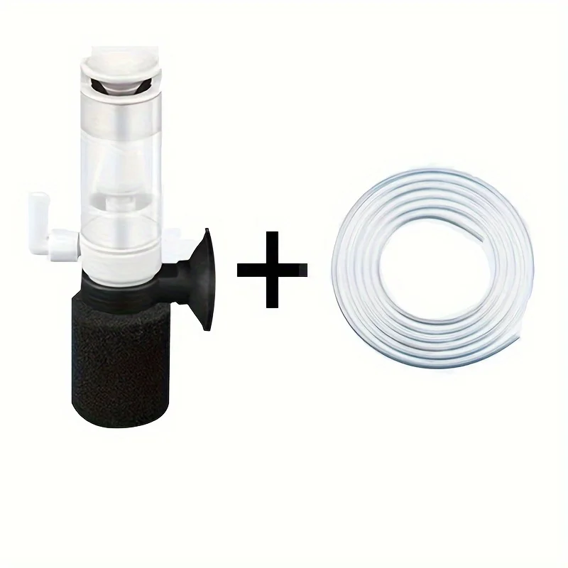 Mini filtr powietrza do akwarium, wewnętrzny oczyszczacz wody Czarny