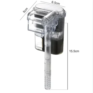 Mini filtr wisząy USB do akwarium do 30 cm 2,5 W 250 l/h Biały