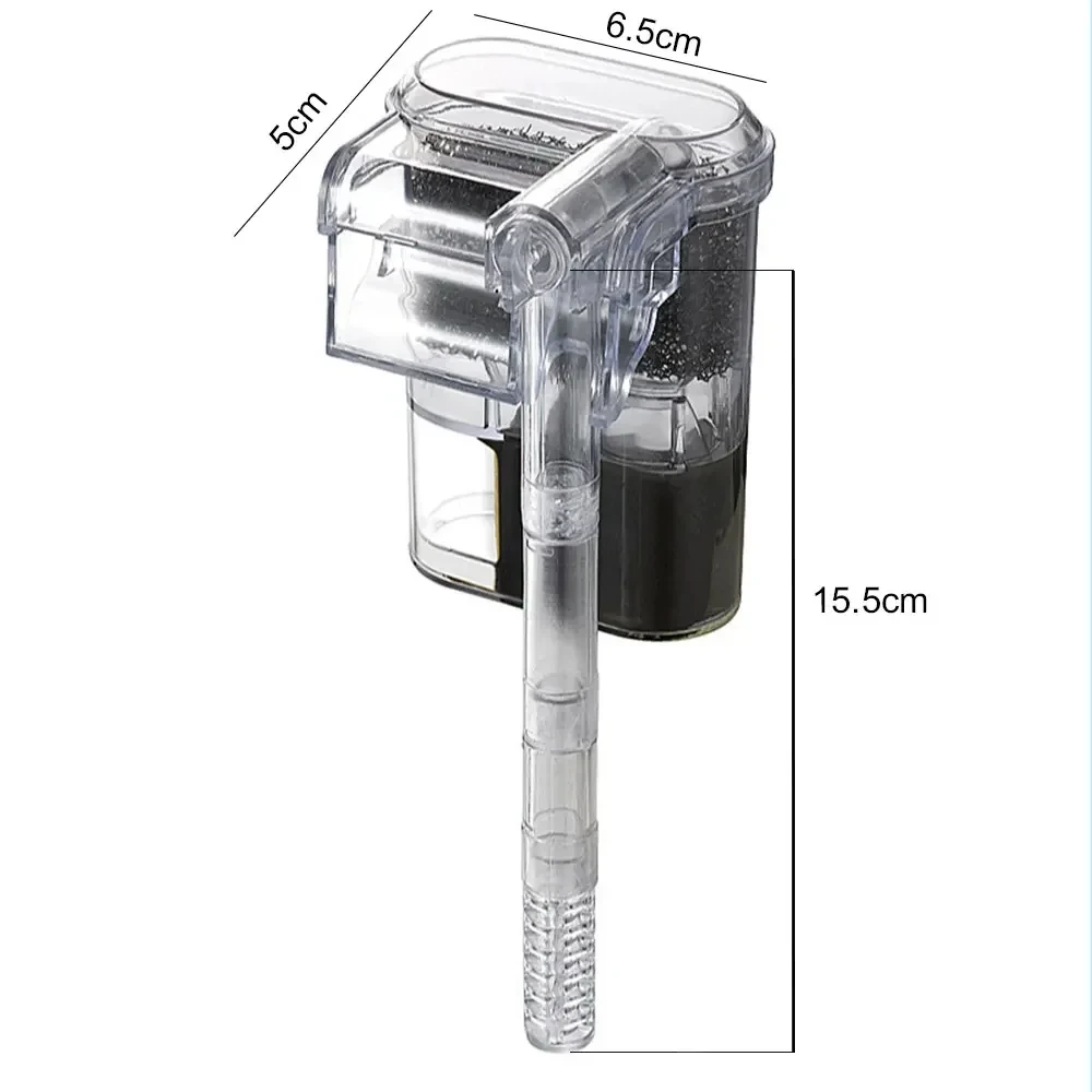 Mini filtr wisząy USB do akwarium do 30 cm 2,5 W 250 l/h Biały