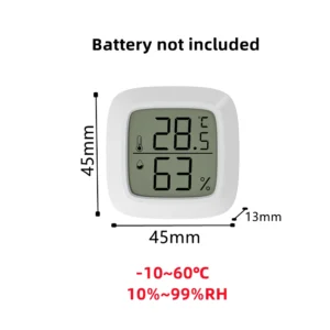 Mini higrometr termometr LCD do terrarium i akwarium Srebrny