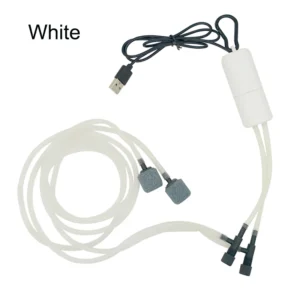 Mini pompa powietrza USB podwójna do akwarium z regulacją przepływu Czarny