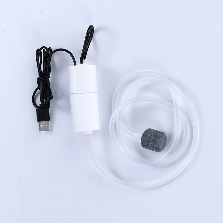 Mini pompa tlenowa USB do akwarium przenośna i cicha Biały