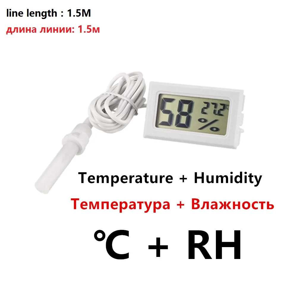 Mini termometr higrometr LCD do akwarium i inkubatora Biały