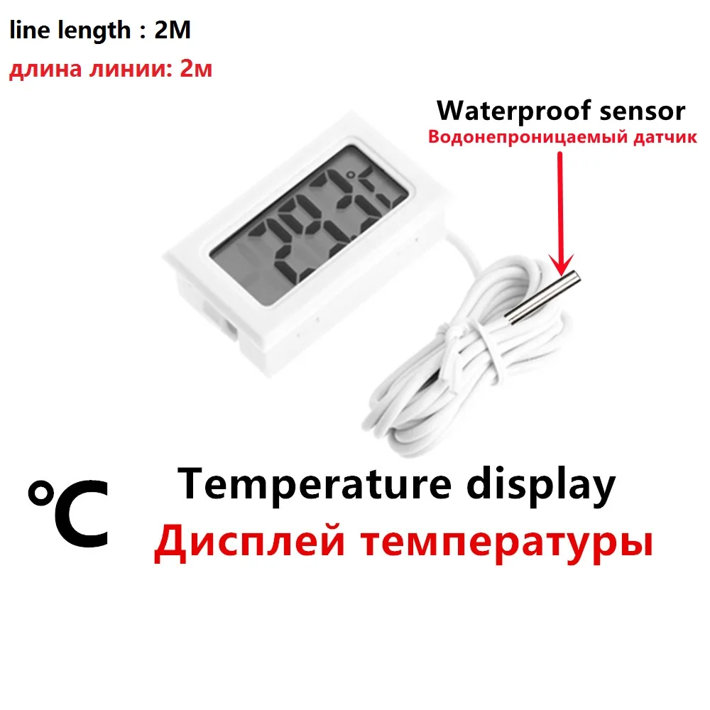 Mini termometr higrometr LCD do akwarium i inkubatora Niebieski